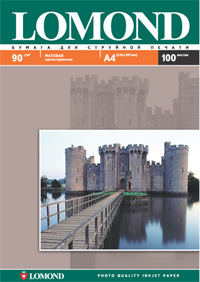 Фотобумага LOMOND формат А4, 90 г/м2, 100 листов в пачке, для струйной печати, односторонняя матовая (0102001)