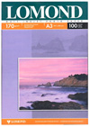 Фотобумага LOMOND формат А3, 170 г/м2, 100 листов в пачке, для струйной печати, двухсторонняя матовая (0102012)